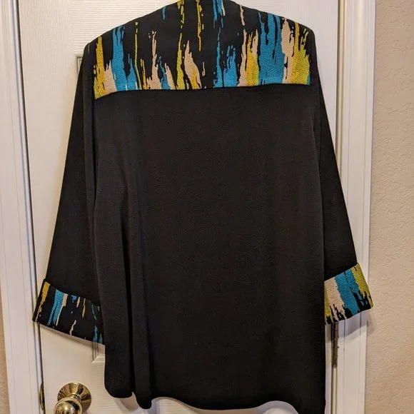 IC by Connie K Art To Wear one button Jacket Blazer Asymmetric - Picture 4 of 8